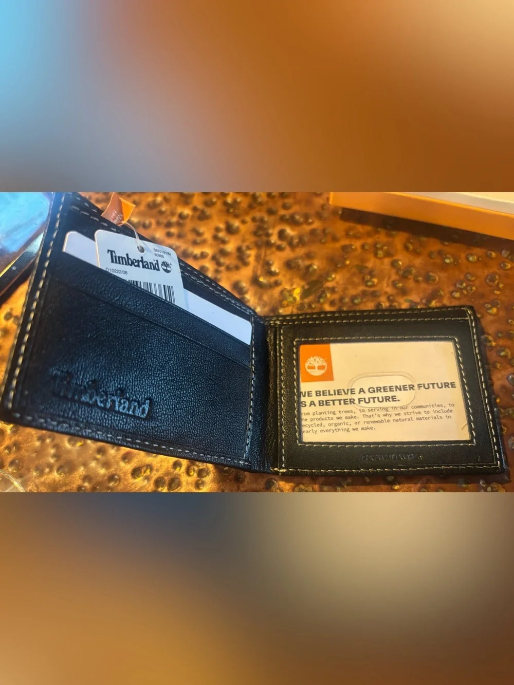 Timberland Leather Slimfold Wallet in Black